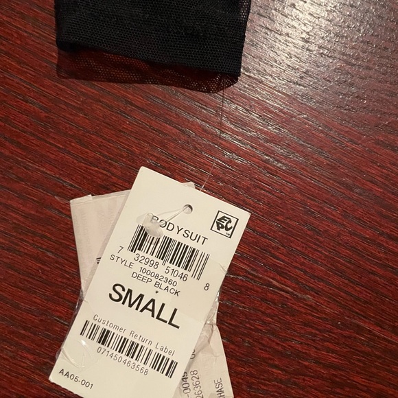 INC New Lace Mesh Lingerie Bodysuit Black Small - Picture 6 of 6